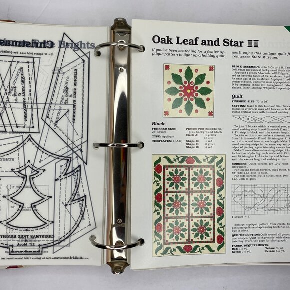 Vintage 1991 Georgia Bonesteels Spinning Spools Binder Pattern Club For Quilters - Picture 8 of 15